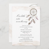 Invitation Script Pastel Couples Baby shower Dream Catcher (Devant / Derrière)
