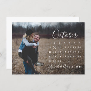 Invitation Script photo calendrier enregistrer la date