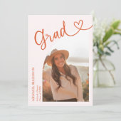 Invitation Script Photo d'Arche avec Fête de Remise de Diplôm (Debout devant)