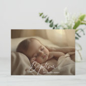 Invitation Script photo horizontal Genre Baptême neutre (Debout devant)