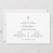 Invitation Script photo horizontal Genre Baptême neutre (Dos)