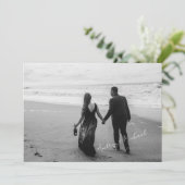 Invitation Script photo minimal Mariage Elopement et réceptio (Debout devant)