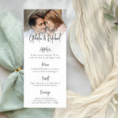 Invitation Script photo moderne Boho Mariage Menu Card