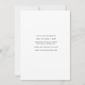 Invitation Script photo moderne | Simple Mariage propre (Dos)