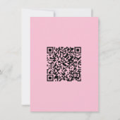 Invitation Script Pink Orange Mariage Détails du site Web QR (Dos)