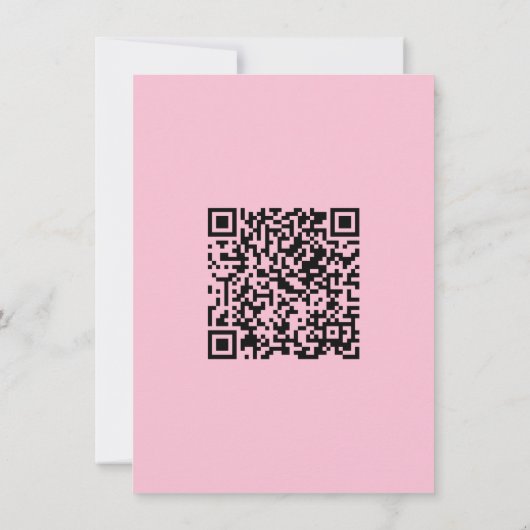 Invitation Script Pink Orange Mariage Détails du site Web QR (Dos)