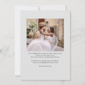 Invitation Script Poétique Mariage Élégant Enregistrer La Car (Dos)