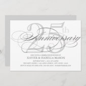 Invitation Script pour le 25e anniversaire (Devant / Derrière)