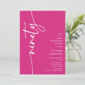 Invitation Script Quatre-vingt-dixième Anniversaire (Debout devant)