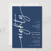 Invitation Script Quatre-Vingts 80e Anniversaire (Devant)