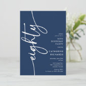 Invitation Script Quatre-Vingts 80e Anniversaire (Debout devant)