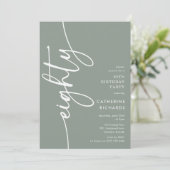 Invitation Script Quatre-vingts Anniversaire 80 ans (Debout devant)