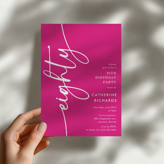 Invitation Script Quatre-vingts Anniversaire 80 ans