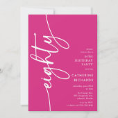 Invitation Script Quatre-vingts Anniversaire 80 ans (Devant)