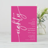 Invitation Script Quatre-vingts Anniversaire 80 ans (Debout devant)