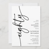 Invitation Script Quatre-vingts Ans (Devant)