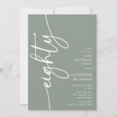 Invitation Script Quatre-vingts Ans (Devant)