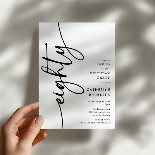 Invitation Script Quatre-vingts Ans