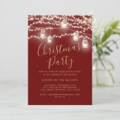 Invitation Script Red Whites Lights Noël (Debout devant)