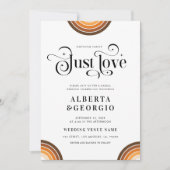 Invitation Script Rétro Boho Arc En Ciel Rien De Fancy Just L (Devant)