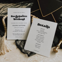 Script rétro vintage Bachelorette Week-end