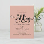 Invitation Script romantique | Calligraphie Mariage Invitatio (Debout devant)