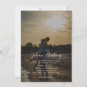 Invitation Script romantique Mariage photo Tout en un (Devant)