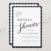 Invitation Script romantique moderne Fête des mariées à bascu (Devant / Derrière)