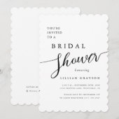 Invitation Script romantique moderne Fête des mariées de sain (Devant / Derrière)