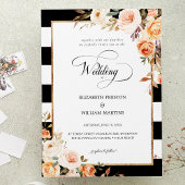 Invitation Script romantique Terracotta Mariage Floral
