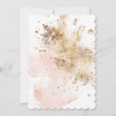 Invitation Script rose et or Feminine Feminine 40e anniversai (Dos)