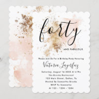 Script rose et or Feminine Feminine 40e anniversai