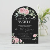 Invitation Script rose moderne roses de graduation photo (Debout devant)