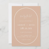 Invitation Script rose pâle Mariage de noeud à double arc (Devant)