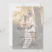 Invitation Script rustique Photo Fête des mariées moderne (Devant)