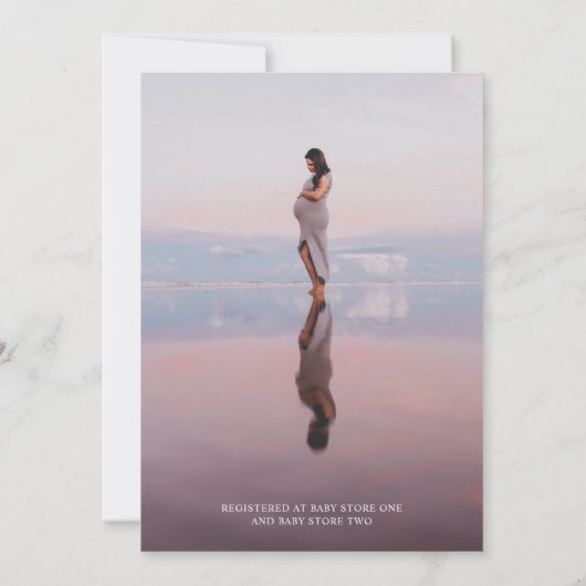 Invitation Script rustique Photo moderne Oh Baby shower (Dos)