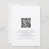 Invitation Script rustique QR Code photo superposition Mariag (Dos)
