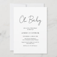 Invitation Script rustique simple et élégant Baby shower mode