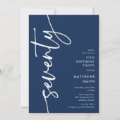 Invitation Script Seventy' 70th Birthday (Devant)