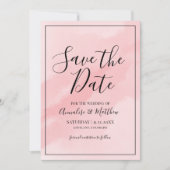 Invitation Script Simple Élégant Mariage rose Enregistrer La  (Devant)