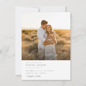 Invitation Script simple et élégant QR Code photo Mariage bud (Devant)