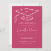 Invitation Script simple minimaliste | Modern Graduation Part (Devant)