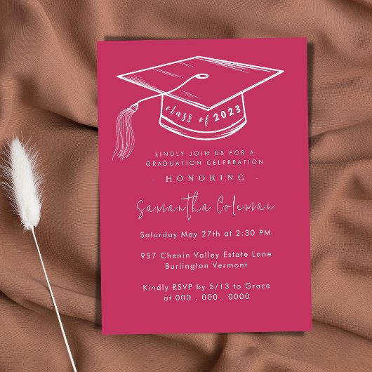 Invitation Script simple minimaliste | Modern Graduation Part