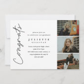 Invitation Script simple pour la fête de remise des diplômes  (Dos)