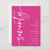 Invitation Script Soixante-dixième Anniversaire (Devant)