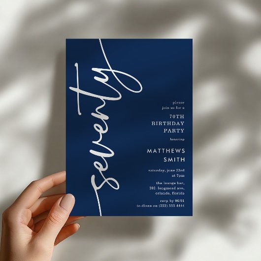 Invitation Script Soixante-dixième Anniversaire