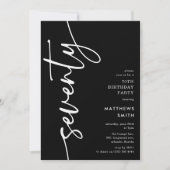 Invitation Script Soixante-dixième Anniversaire (Devant)