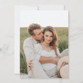 Invitation Script stylish noir simple avec Mariage photo (Dos)