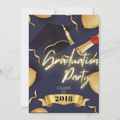 Invitation Script tendance | Fête de graduation photo personn (Devant)