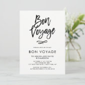 Invitation Script tendance noir et blanc| Bon voyage (Debout devant)